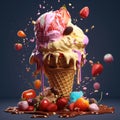 Colorful Ice Cream Royalty Free Stock Photo