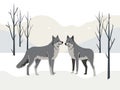 Illustration of Wild Wolves