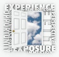 Experience New Horizons Door Opens Leading to Opportunity Royalty Free Stock Photo