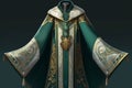 Ai Generative Luxury medieval costume of the Middle Ages. 3d rendering