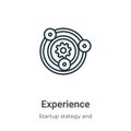 Experience outline vector icon. Thin line black experience icon, flat vector simple element illustration from editable startup Royalty Free Stock Photo