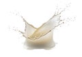 Dynamic milk splash captures motion and purity in stunning detail Royalty Free Stock Photo