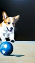 Playful Puppy and Ball Royalty Free Stock Photo