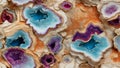 Geode Glow: Limestone Background with Crystal Hues. AI generate
