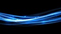 Experience Radiant Motion with Abstract Blue Light Stream and Dark Backdrop Royalty Free Stock Photo