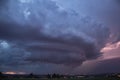 Epic Supercell Storm Unleashes Nature's Fury with Spectacular Lightning Display Royalty Free Stock Photo