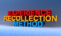 Experience recollection method on blue Royalty Free Stock Photo