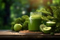 Detoxify with Green Juice Featuring Apple, Broccoli and Cucumber Juice
