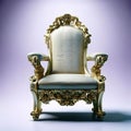 Regal Majesty: Captivating Stock Photo of a Luxurious Royal Chair, Exuding Elegance and Opulence