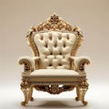 Regal Majesty: Captivating Stock Photo of a Luxurious Royal Chair, Exuding Elegance and Opulence