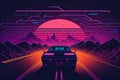 Experience the Retro Vibes Car Driving at Night.