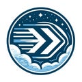 Seamless Experience: Blue Next Page Button, Generative AI.