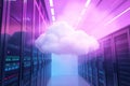 Experience seamless cloud computing with powerful server infrastructure. Optimized performance scalable solutions Royalty Free Stock Photo