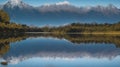 Reflection of Lake Matheson Royalty Free Stock Photo