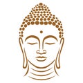 Lord Gautam Buddha Head Printable Vector Stencil Royalty Free Stock Photo