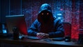 uninvited ghostly hacker in home office: a cybersecurity wake-up call. ai generated