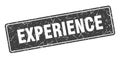 experience sign. experience grunge stamp. Royalty Free Stock Photo