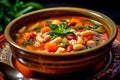 Soul-Warming Goodness: Minestrone - A Flavorful Vegetable Medley with Beans, Pasta, and Fragrant Herbs