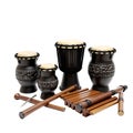 Captivating African percussion ensemble featuring drums and xylophone for rhythmic exploration and cultural connection Royalty Free Stock Photo