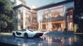 ith the luxurious setting Grandiose Mansion Showcases Sleek Supercars