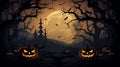 Mystical Halloween Night Sky with Moon, Bats, lantern, and Owl Royalty Free Stock Photo