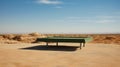 Desert Mirage: A Snooker Table Amidst the Barren Expanse of Sand