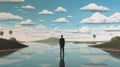 Magritte\'s Ultra Hd Realistic Painting Of Surreal Climate Change Background