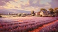A Serene Morning In The Rose Fields Of Provence Royalty Free Stock Photo