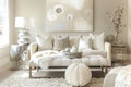 Experience the ultimate blend of comfort and elegance with this serene white living room setup