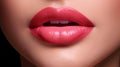 Rosy lips that are full and flawless created with Generative AI