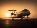 A private jet ready to whisk you away to your next destination created with Generative AI