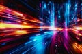 Dynamic Abstract Digital Composition in Vibrant Colors