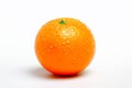 Vibrant Citrus Delight: A Juicy Orange on a Crisp White Background