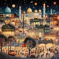 Harmonious Illuminations: A Joyful Fusion of Christmas, Hanukkah, Eid, and Diwali