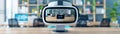 Experience virtual reality in a modern office setting futuristic, innovative, and immersive technology