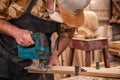 Experienced carpenter work Royalty Free Stock Photo