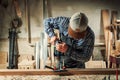 Experienced carpenter work Royalty Free Stock Photo