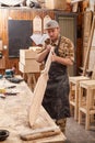 Experienced carpenter work Royalty Free Stock Photo