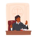 Experienced, Fair, And Authoritative Female Judge Character, Bringing Wisdom And Impartiality To Courtroom Royalty Free Stock Photo