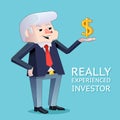 Experienced investor businessman character