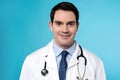 Experienced male doctor posing Royalty Free Stock Photo