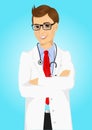 Experienced male doctor posing Royalty Free Stock Photo