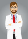 Experienced male doctor posing Royalty Free Stock Photo