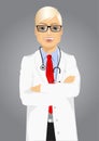 Experienced male doctor posing Royalty Free Stock Photo