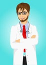 Experienced male doctor posing Royalty Free Stock Photo