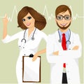 Experienced male and female doctors Royalty Free Stock Photo