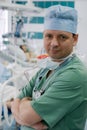 Experienced physician in ICU Royalty Free Stock Photo