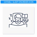 Experiences asleep line icon