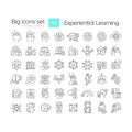 Experiential education types linear icons set Royalty Free Stock Photo