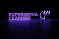 EXPERIENTIAL LEARNING neon concept self illumination background 3D Royalty Free Stock Photo